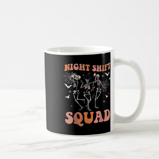 Mug Halloween Skeleton Dancing Nurse Night Squad Shift (Droite)