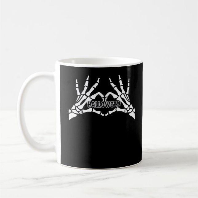 Mug Halloween - Skeleton Hands Heart (Gauche)