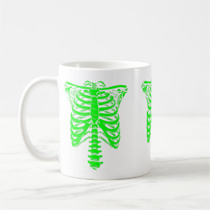 Mug halloween Skeleton Rib Acide caissé vert