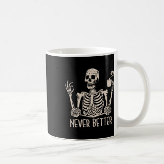 Mug Halloween Skeleton Skull Femmes Boire Café Nev