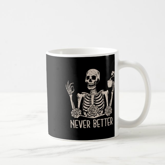 Mug Halloween Skeleton Skull Femmes Boire Café Nev (Droite)