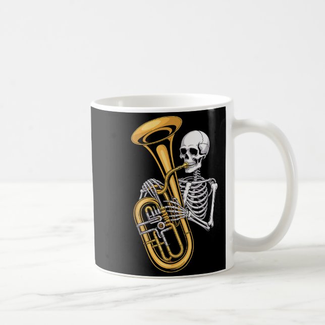 Mug Halloween Skeleton Tuba Tubist  (Droite)