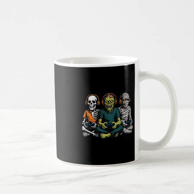 Mug Halloween Skeleton Zombie Mummy Gamer Video Gaming (Droite)