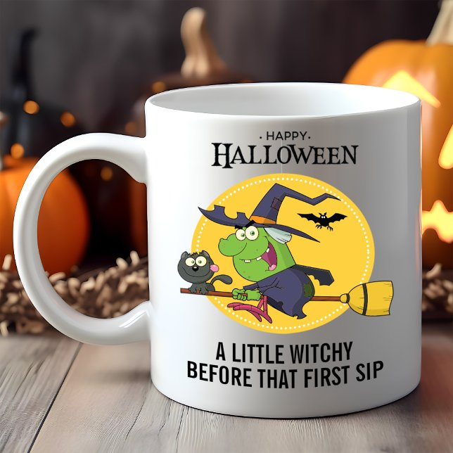Mug Halloween sorcière Broomstick Chat (Créateur téléchargé)