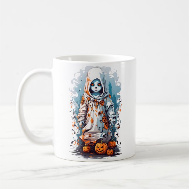 Mug Halloween Spooky Ghostly Haunted Doll (Gauche)
