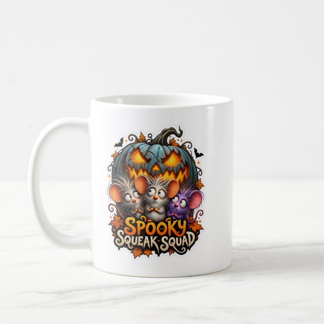 🎃🐭 Mug Halloween Spooky Squeak Squad ☕👻 (Gauche)