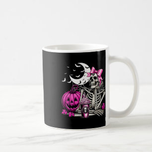 Mug Halloween Squelette Boire Café Rose Coquette B