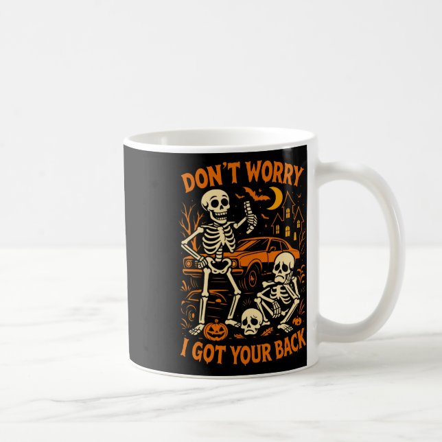 Mug Halloween squelette drôle (Droite)