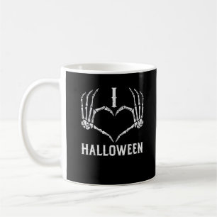 Mug Halloween Squelette Mains Coeur mignonne Femmes Fi