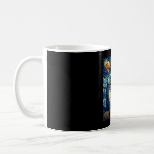 Mug Halloween Starry Night Puppy Dachshund (Gauche)