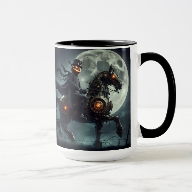 Mug Halloween Steampunk Cavalier sans tête (Droite)
