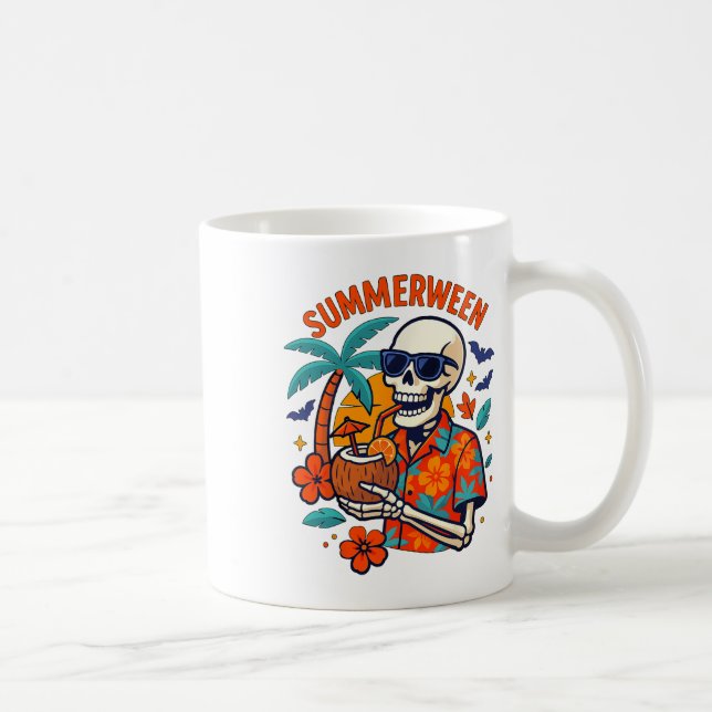 Mug Halloween Summer Ween Skeleton Spooky Vacation Flo (Droite)
