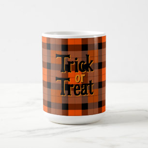 Mug Halloween Tri Ou Treat Plaid