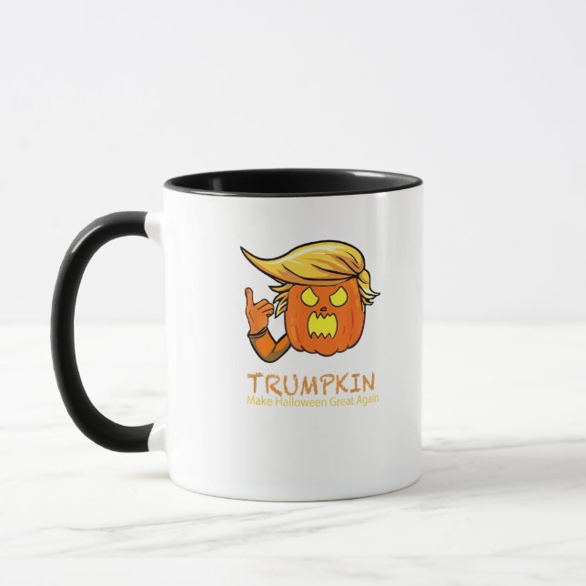 Mug Halloween Trumpkin drôle - Design de costume class (Gauche)