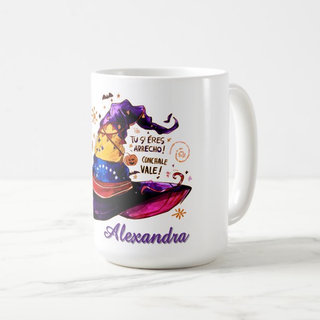 Mug  Halloween venezolano | Fiesta  personalizable (Devant droit)