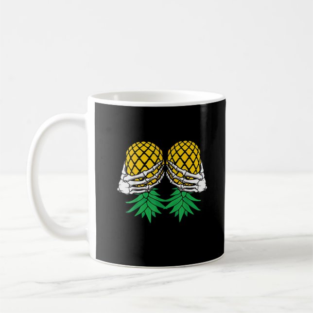 Mug Halloween vers le haut vers le bas de l'ananas squ (Gauche)