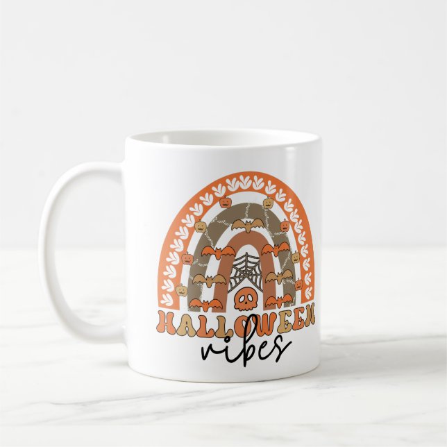 Mug Halloween Vibes Boho Arc-en-ciel Automne Halloween (Gauche)