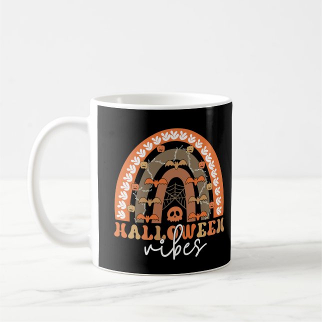 Mug Halloween Vibes Boho Rainbow Automne Éffrayant (Gauche)