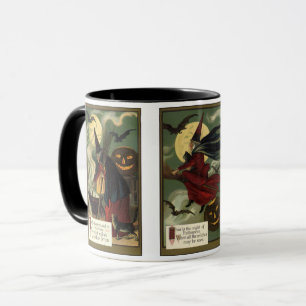 Mug Halloween vintage avec deux modèles de sorcières