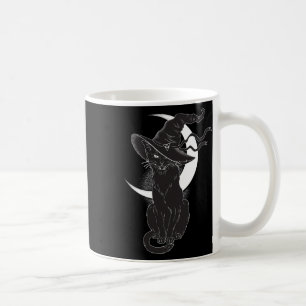 Mug Halloween vintage Cat noir costume sorcière Ha