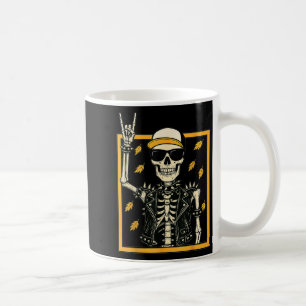 Mug Halloween vintage Skeleton Rock à la main Skeleton