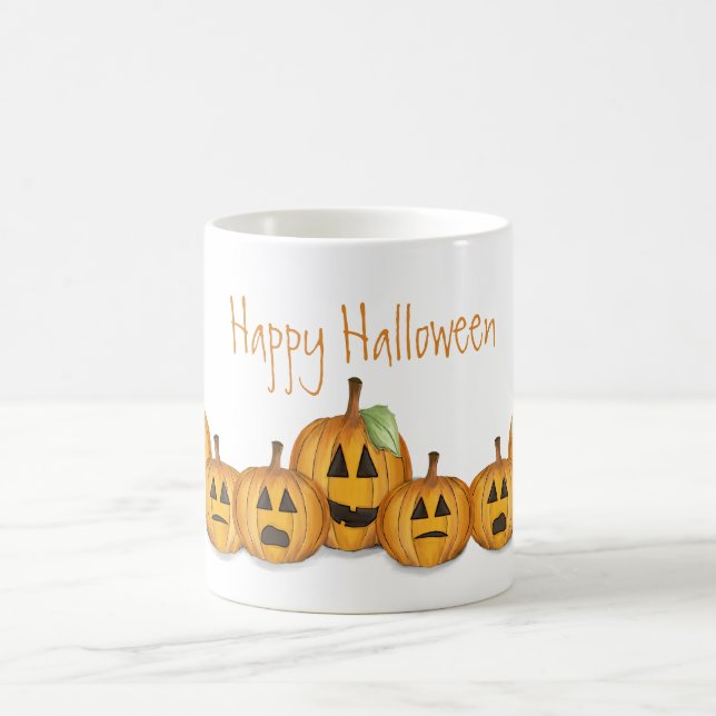 Mug Halloween Whimsical mignonne Citrouille Jack O'Lan (Centre)
