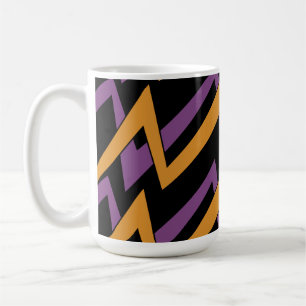 Mug Halloween Zig Zags Orange Violet