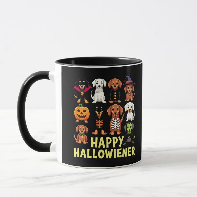 Mug Hallowiener Éffrayant Halloween Chien Weiner (Gauche)