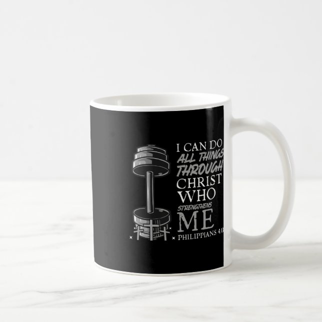 Mug Haltérophile chrétien de la Bible capable de faire (Droite)