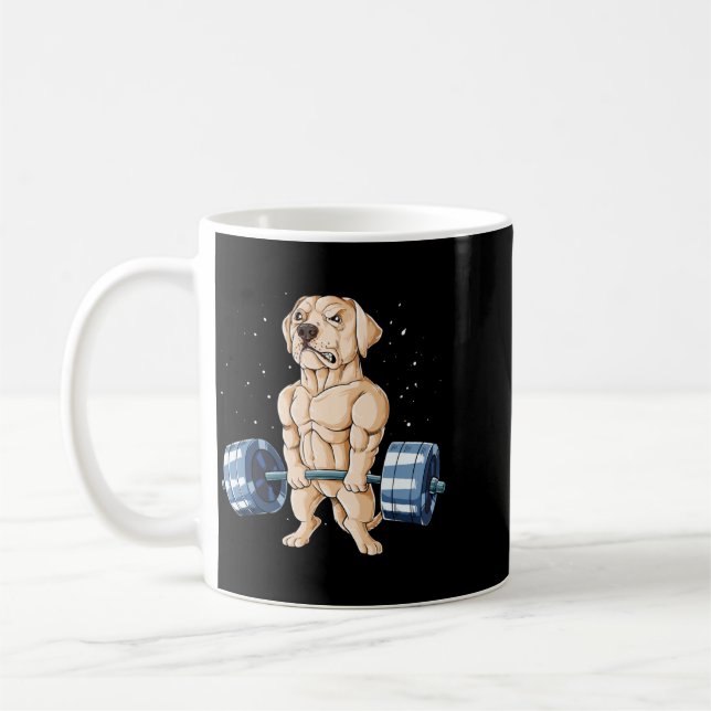 Mug Haltérophilie Labrador Drôle Gouvernement (Gauche)