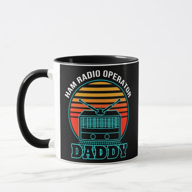 Mug Ham Radio Operator Daddy Amateur Radio Retro (Gauche)