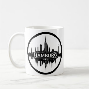 Mug Hambourg Allemagne Skyline - Circle Vintage Citysc