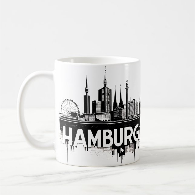 Mug Hambourg Allemagne Skyline-Cityscape Réflexion urb (Gauche)