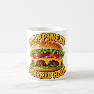 Mug Hamburger de bonheur empilé Haut Amoureux de la no