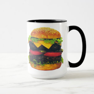 Mug Hamburger de luxe double au fromage