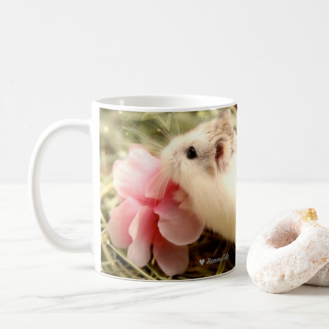 Mug Hammyville - Hamster Flower Sent les Roses (Avec donut)