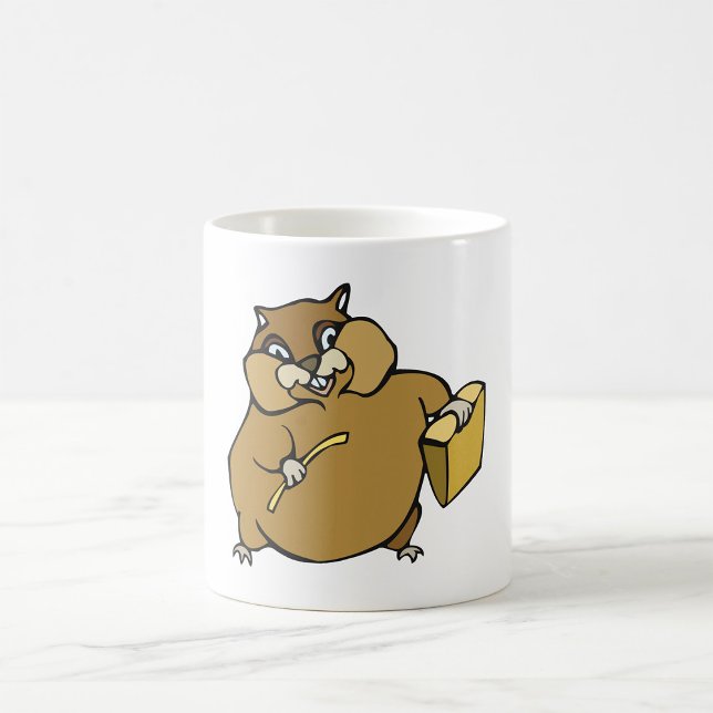 Mug Hamster de dessin animé marron avec fromage (Créateur téléchargé)