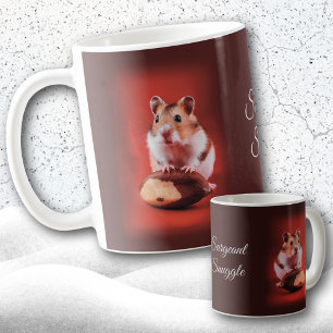 Mug Hamster et Brésil noix sur rouge