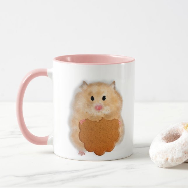 Mug Hamster mou avec illustration biscuit cadeau (Avec donut)