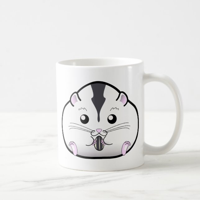 Mug Hamster nain russe semi-blanc potelé (Droite)