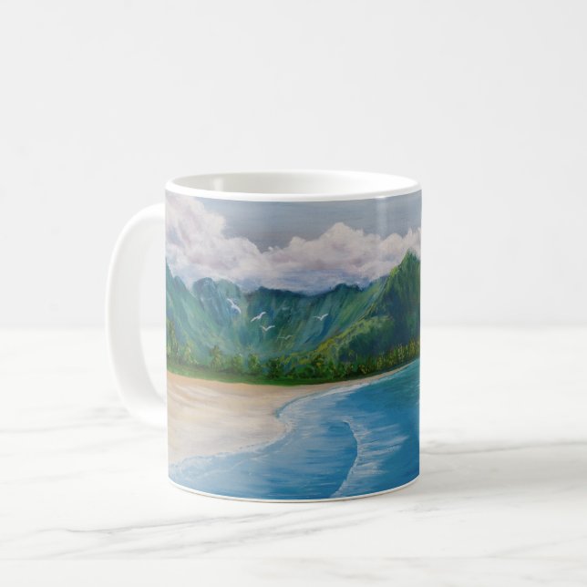 Mug Hanalei Bay Hawaii Peinture (Devant gauche)