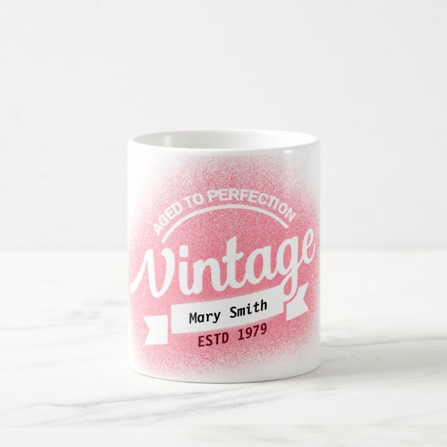 Mug hanche personnalisation anniversaire vintage vieil (Centre)