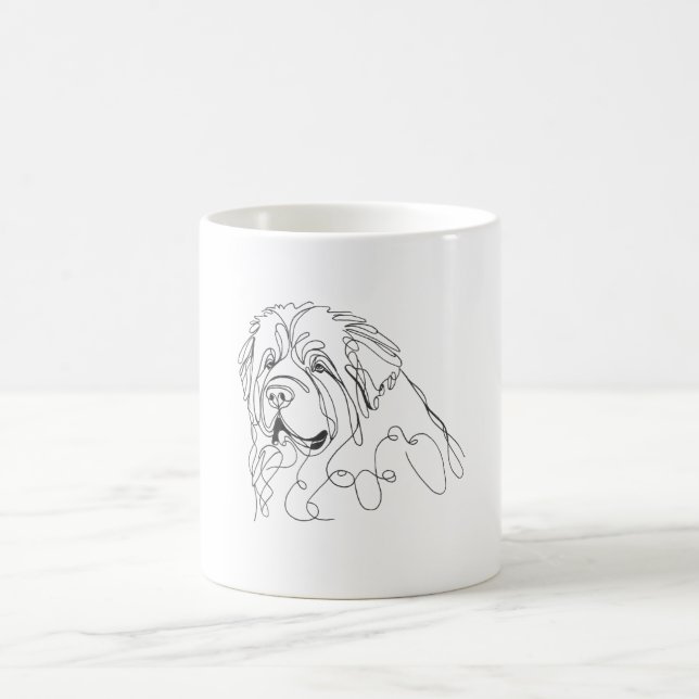Mug Hand Drawn Newfoundland Minimalist Line Art (Centre)