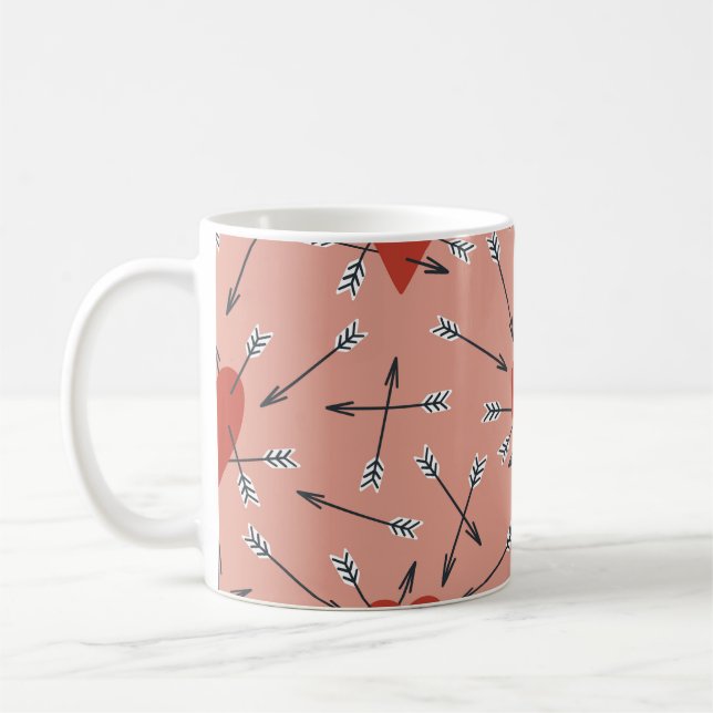 Mug Hand made seamless pattern with flat illustrations (Gauche)