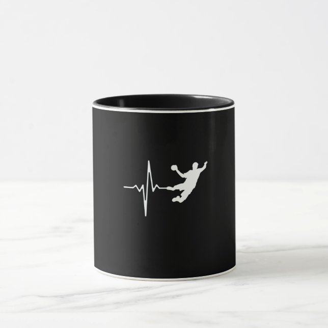 Mug Handball - Handball Player Heartbeat (Centre)