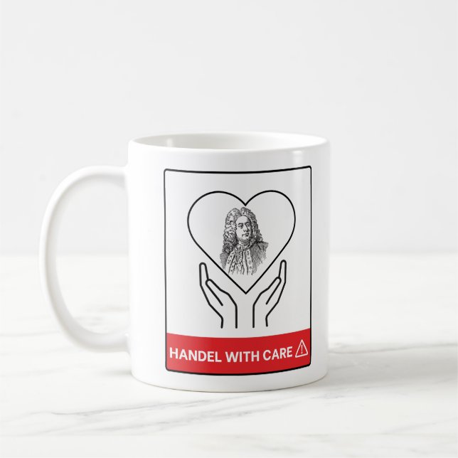 Mug HANDEAU AVEC SOIN Funny Compositeur de musique cla (Gauche)