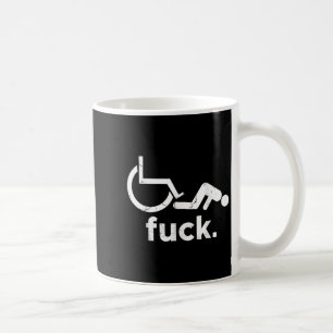 Mug Handicap Humour en fauteuil roulant Mème amusant -