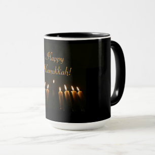 Mug Hanoukka heureux Menorah mire élégant