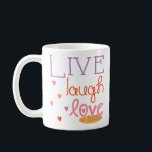 Mug Hanoukka "Live Laugh Love a latke" Multicolor<br><div class="desc">Multicolor, Fun Hanoukka mug. "Vis, ris, aime un loquet ! Chanukah Mug. Personnalisez en supprimant, "Happy Chanukah, Bubbie! Love, Amy & Jason", puis choisissez votre style de police préféré, taille, couleur et libellé pour personnaliser votre tasse! Créez un cadeau simple en ajoutant quelques bonbons à la tasse, enveloppez-le de cellophane...</div>