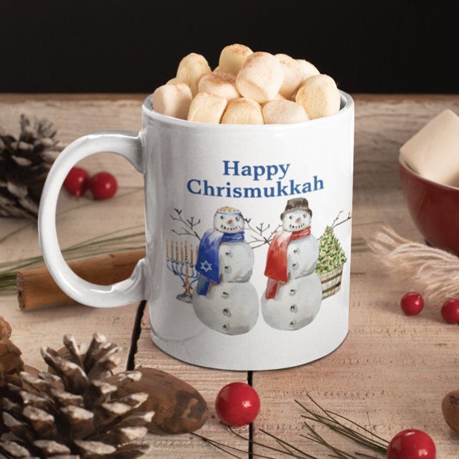 Mug Hanoukka Snowman Christmas Chrismukkah (Créateur téléchargé)
